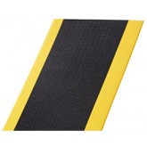 Crown Tuff-Spun 3/8" Pebble Surface Dry Area Anti-Fatigue Mat - 2' x 60', Black/Yellow